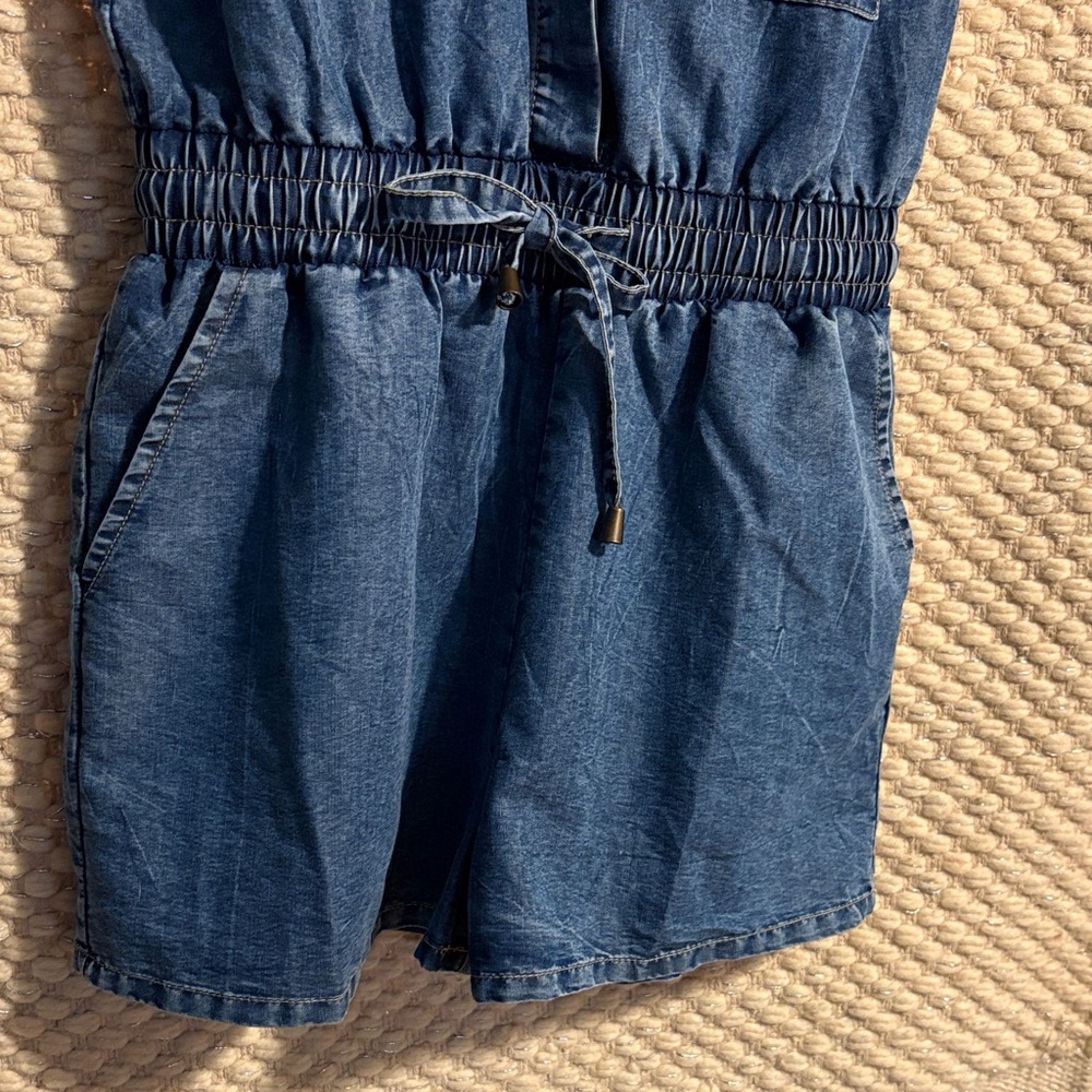 Indulge Dark Blue Denim Jumpsuit - Picture 4 of 11